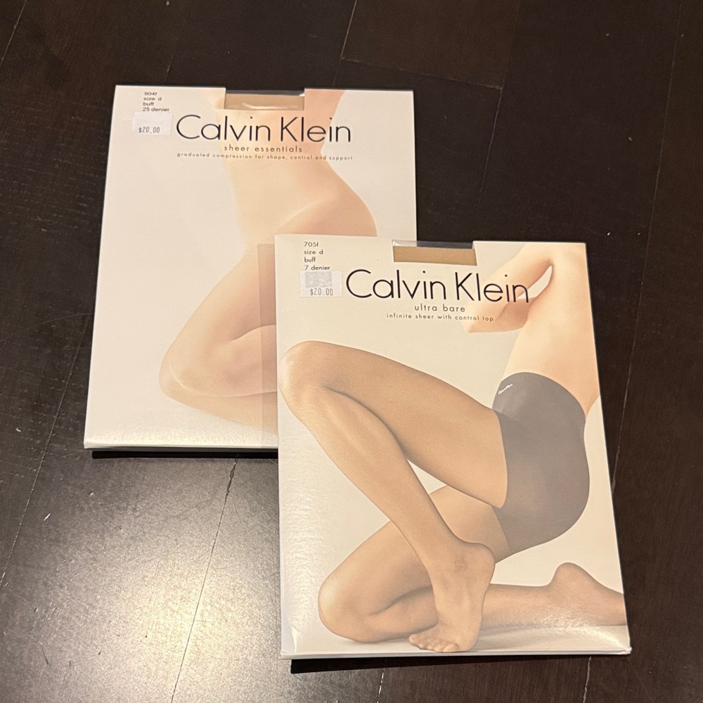 Calvin Klein Ultra Bare Control Top & Sheer hosiery w/graduated compression